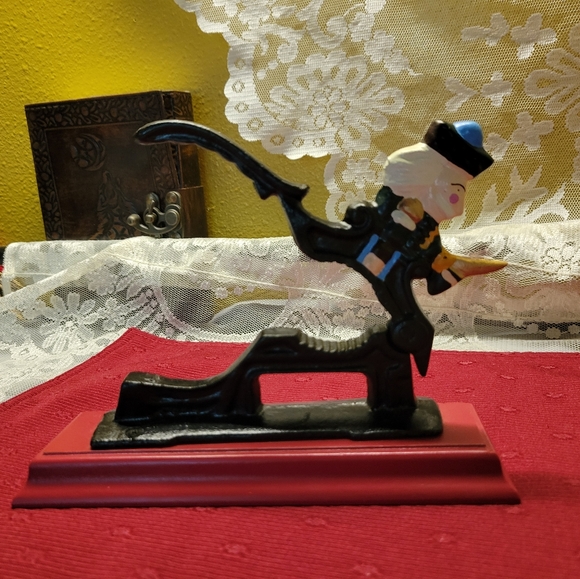 Vtg Nutcracker Revolutionary War Soldier Cast Iron Nut Cracker - Picture 8 of 8